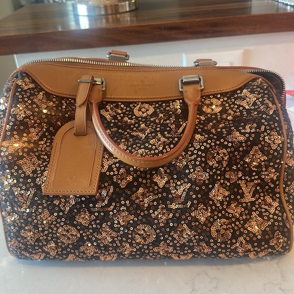 Louis Vuitton limited edition, sequined speedy bag - Picture 5 of 7